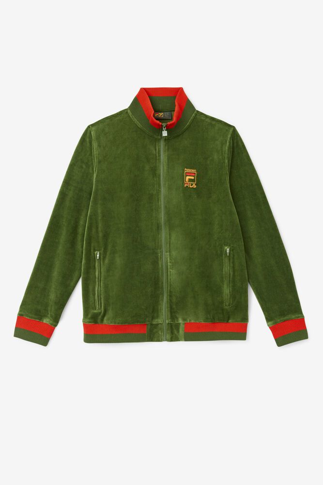 Fila Jacket Mens Green X Paterson Velour - Ireland 76104-NLYG